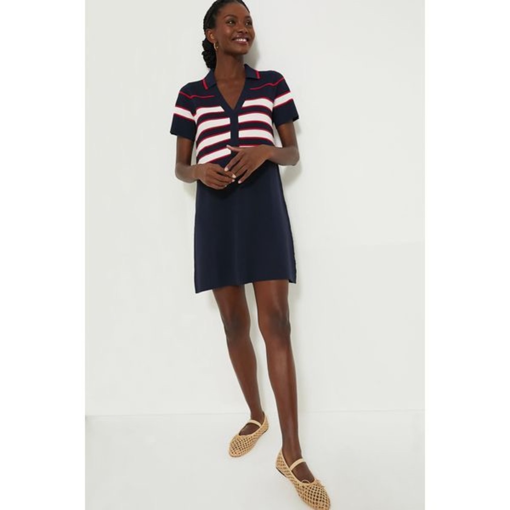 TUCKERNUCK | Navy and White Wright Polo Dress